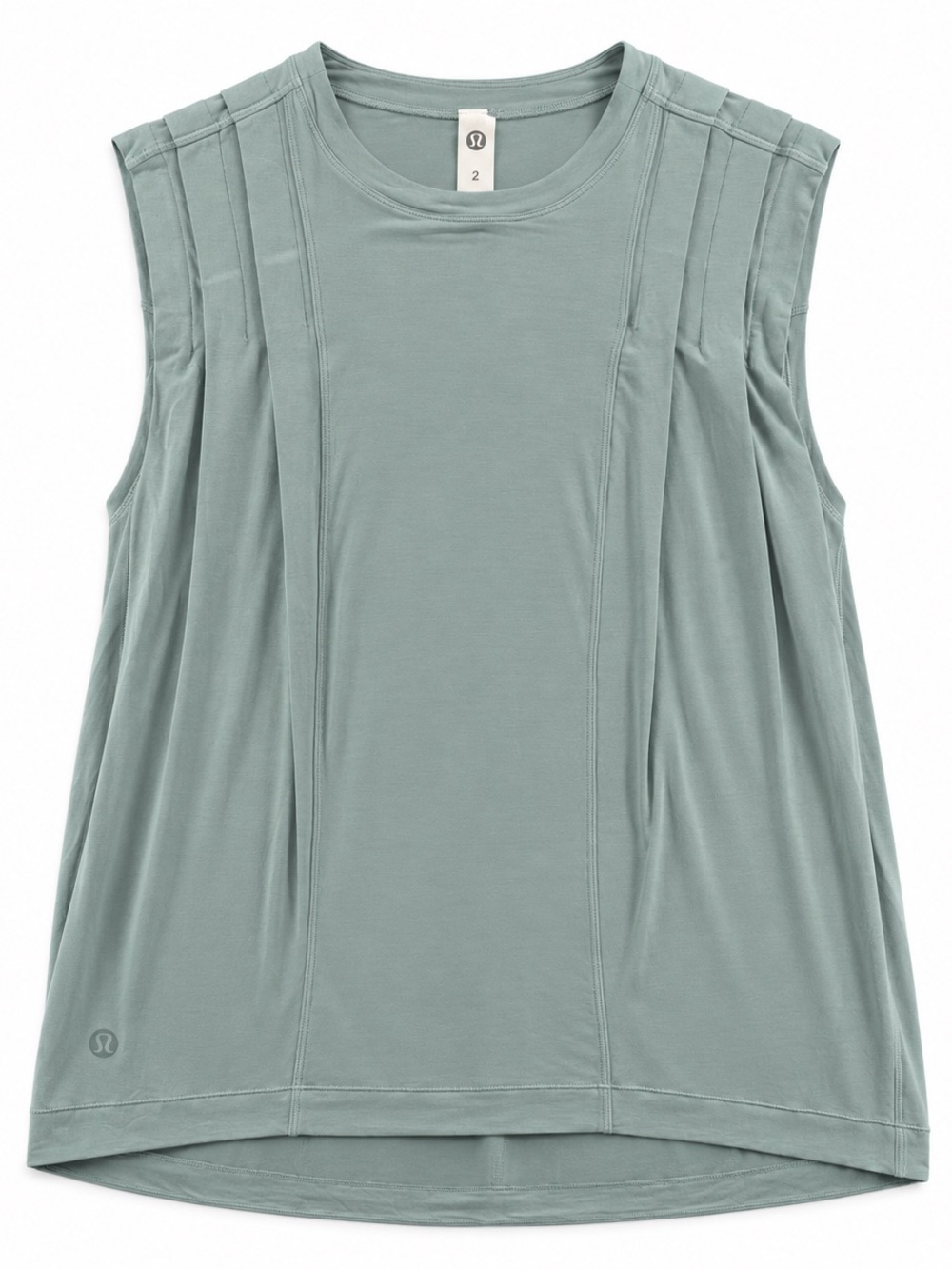 lululemon athletica Sleeveless Pleated-Panel Tank — Sage